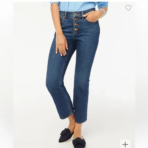 J. Crew Mid Rise Flare Crop Jeans - Picture 10 of 11